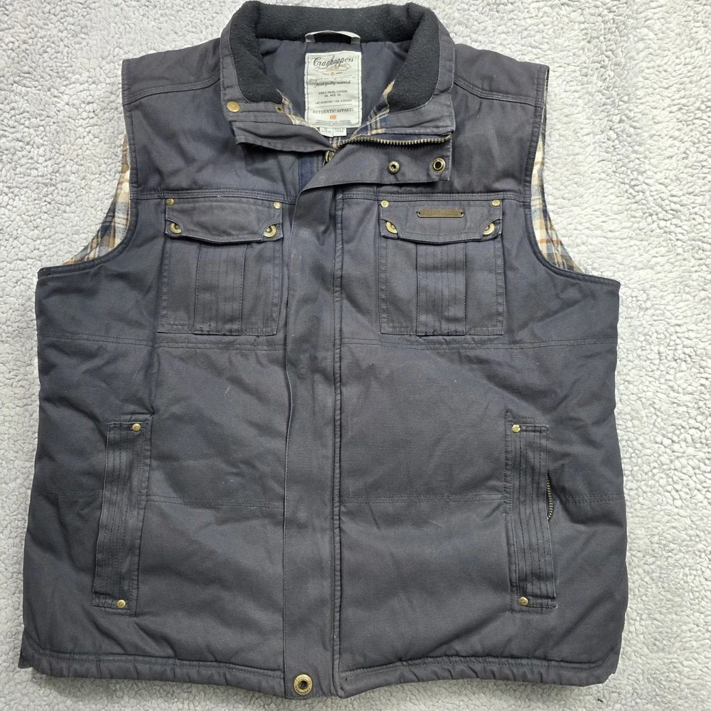 Craghoppers‎ mens puffer Blue Utility vest size Xlarge Flannel Lining